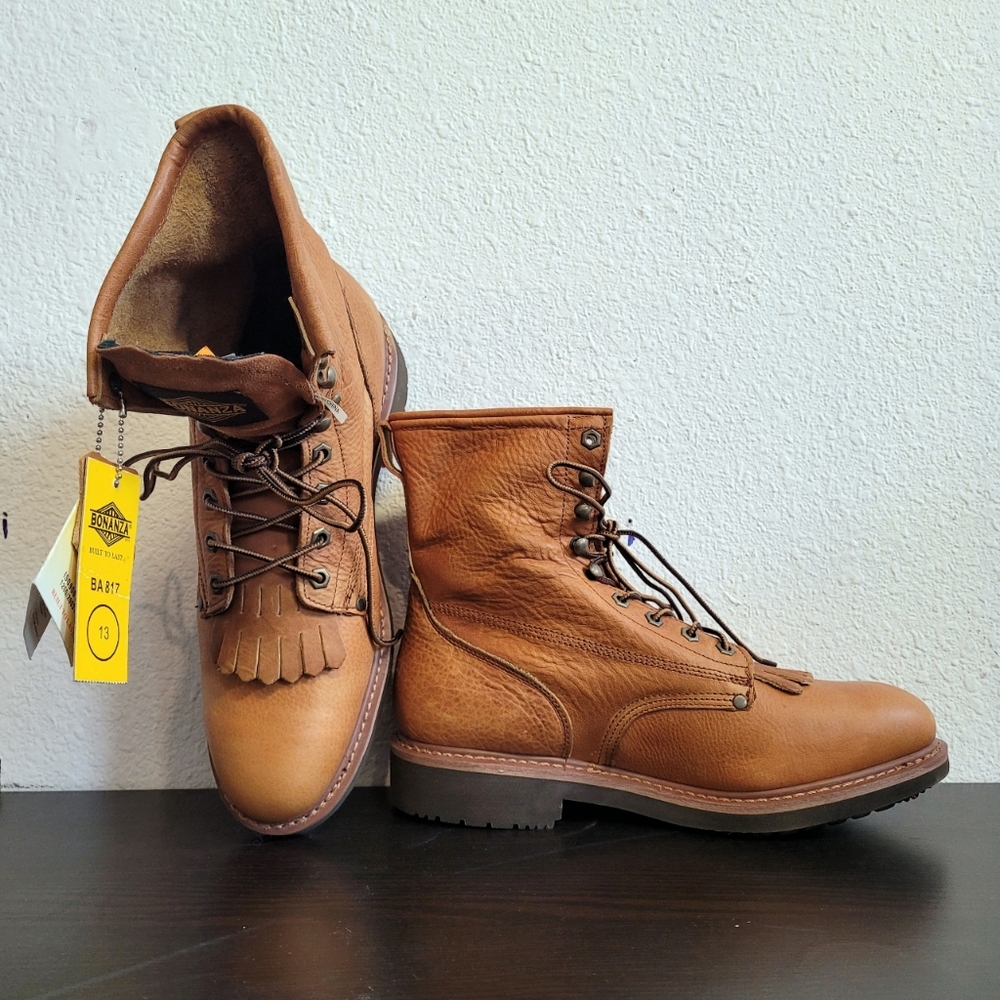 Bonanza Light Brown Leather Boots